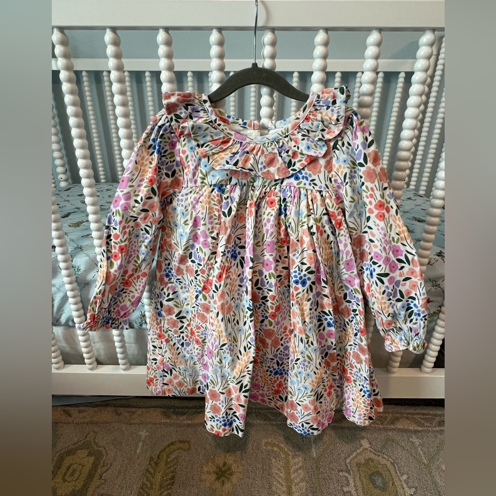Corduroy Floral long sleeve dress